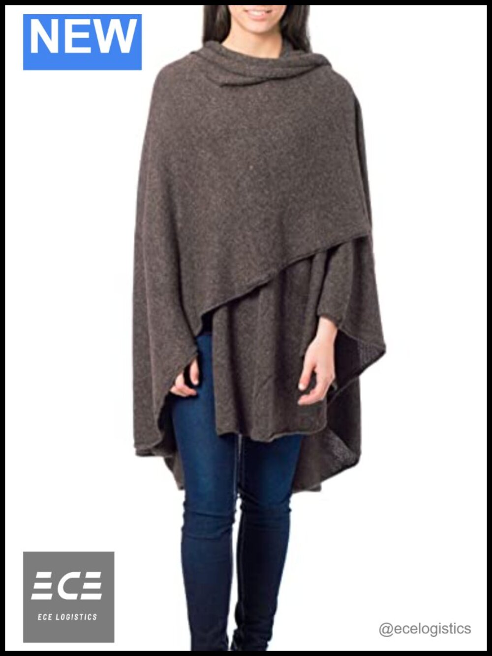 Handmade Alpaca Blend Wool Wrap Ruana Artisan Peru Travel Friendly